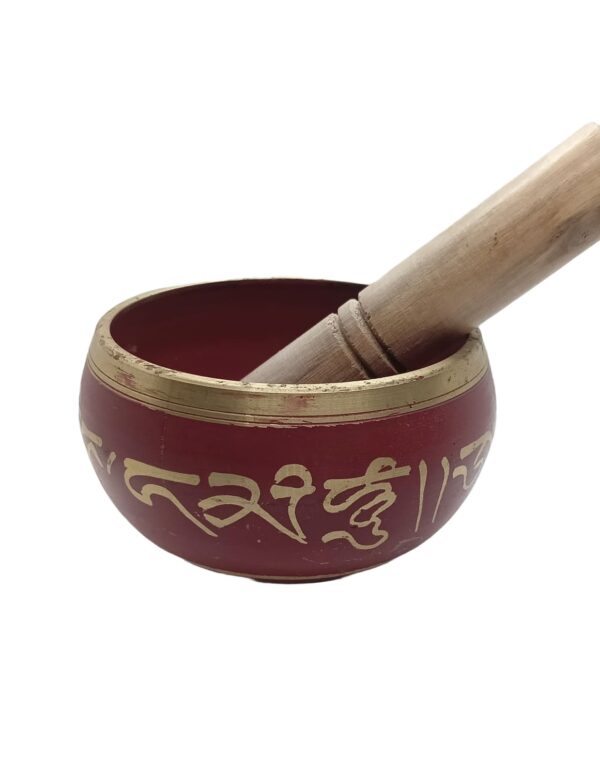 Red Tibetan Singing Bowl