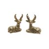 Brass Sitting Deer set