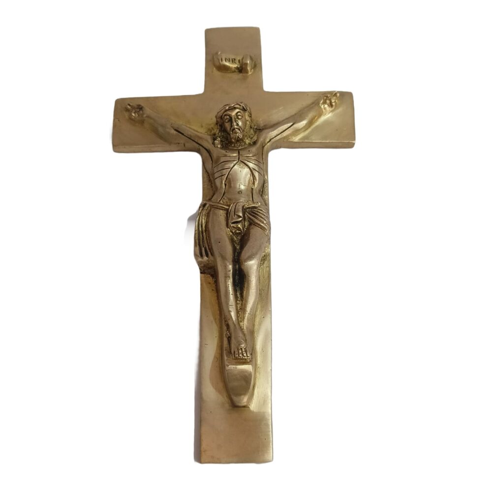 Brass Cross Crucifixion idol