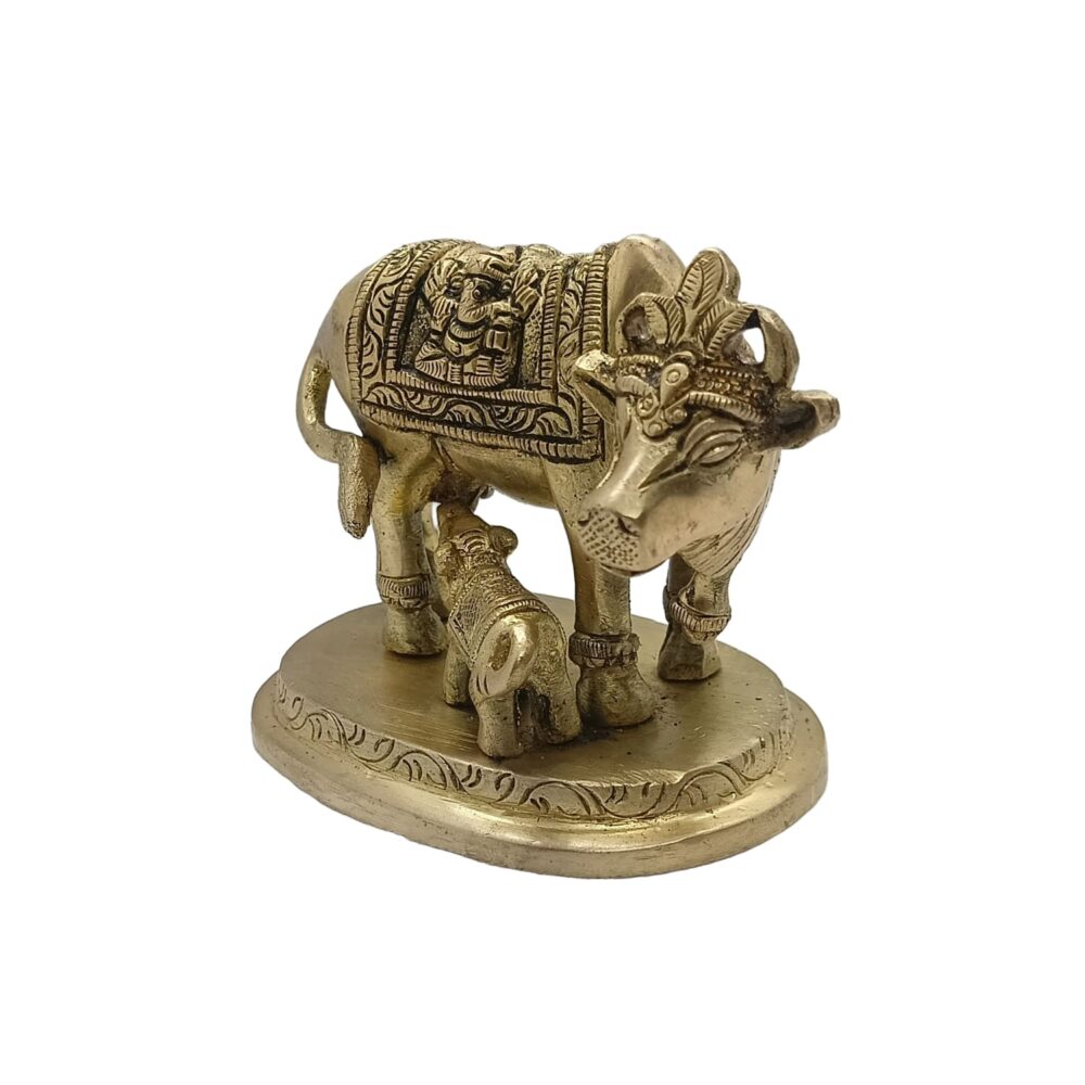 Brass Cow with Calf idol